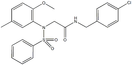 N-(4-chlorobenzyl)-2-[2-methoxy-5-methyl(phenylsulfonyl)anilino]acetamide Struktur