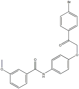 N-{4-[2-(4-bromophenyl)-2-oxoethoxy]phenyl}-3-methoxybenzamide Struktur