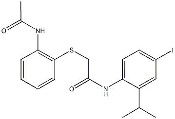 2-{[2-(acetylamino)phenyl]thio}-N-(4-iodo-2-isopropylphenyl)acetamide Struktur