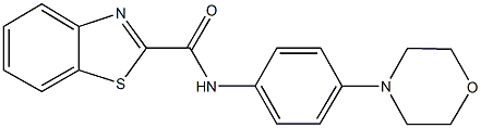 N-[4-(4-morpholinyl)phenyl]-1,3-benzothiazole-2-carboxamide Struktur