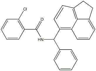 2-chloro-N-[1,2-dihydro-5-acenaphthylenyl(phenyl)methyl]benzamide Struktur