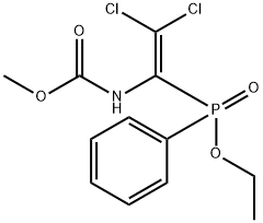 ethyl 2,2-dichloro-1-[(methoxycarbonyl)amino]vinyl(phenyl)phosphinate Struktur