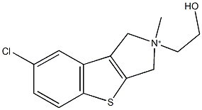 7-chloro-2-(2-hydroxyethyl)-2-methyl-2,3-dihydro-1H-[1]benzothieno[2,3-c]pyrrol-2-ium Struktur