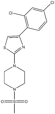 1-[4-(2,4-dichlorophenyl)-1,3-thiazol-2-yl]-4-(methylsulfonyl)piperazine Struktur