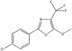 2-(4-chlorophenyl)-5-methoxy-4-(trifluoromethyl)-1,3-oxazole Struktur