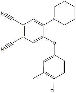 4-(4-chloro-3-methylphenoxy)-5-(1-piperidinyl)phthalonitrile Struktur