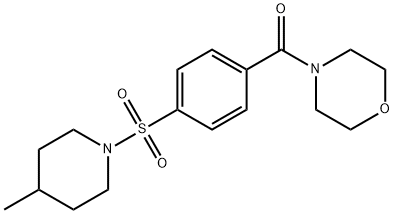 4-{4-[(4-methyl-1-piperidinyl)sulfonyl]benzoyl}morpholine Struktur