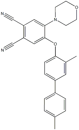 4-[(3,4'-dimethyl[1,1'-biphenyl]-4-yl)oxy]-5-(4-morpholinyl)phthalonitrile Struktur