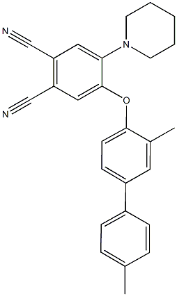 4-[(3,4'-dimethyl[1,1'-biphenyl]-4-yl)oxy]-5-(1-piperidinyl)phthalonitrile Struktur