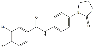 3,4-dichloro-N-[4-(2-oxo-1-pyrrolidinyl)phenyl]benzamide Struktur