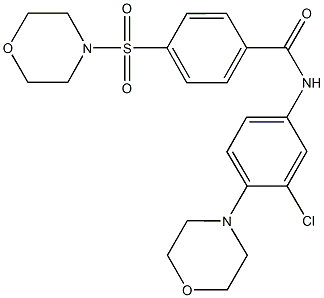 N-[3-chloro-4-(4-morpholinyl)phenyl]-4-(4-morpholinylsulfonyl)benzamide Struktur