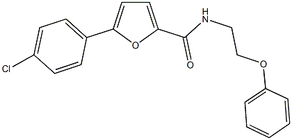 5-(4-chlorophenyl)-N-(2-phenoxyethyl)-2-furamide Struktur