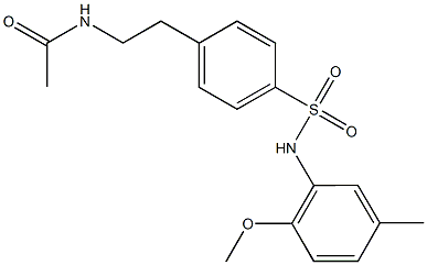 N-(2-{4-[(2-methoxy-5-methylanilino)sulfonyl]phenyl}ethyl)acetamide Structure