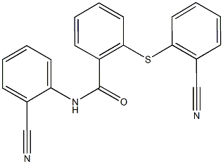 N-(2-cyanophenyl)-2-[(2-cyanophenyl)sulfanyl]benzamide Struktur