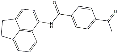 4-acetyl-N-(1,2-dihydro-5-acenaphthylenyl)benzamide Struktur