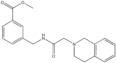 methyl 3-{[(3,4-dihydro-2(1H)-isoquinolinylacetyl)amino]methyl}benzoate Struktur