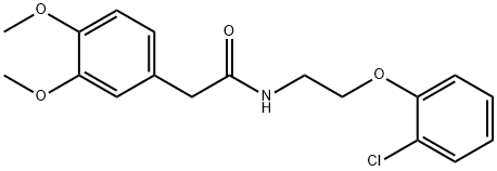 N-[2-(2-chlorophenoxy)ethyl]-2-(3,4-dimethoxyphenyl)acetamide Struktur