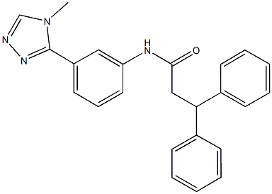 N-[3-(4-methyl-4H-1,2,4-triazol-3-yl)phenyl]-3,3-diphenylpropanamide Struktur