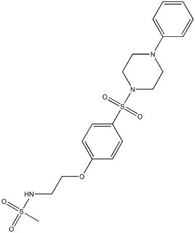 N-(2-{4-[(4-phenyl-1-piperazinyl)sulfonyl]phenoxy}ethyl)methanesulfonamide Struktur