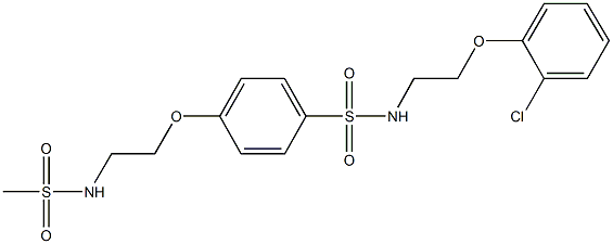 N-[2-(2-chlorophenoxy)ethyl]-4-{2-[(methylsulfonyl)amino]ethoxy}benzenesulfonamide Struktur