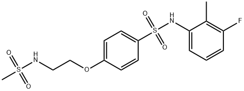 N-(3-fluoro-2-methylphenyl)-4-{2-[(methylsulfonyl)amino]ethoxy}benzenesulfonamide Struktur