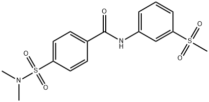 4-[(dimethylamino)sulfonyl]-N-[3-(methylsulfonyl)phenyl]benzamide Struktur