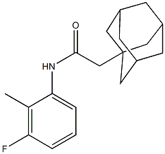 2-(1-adamantyl)-N-(3-fluoro-2-methylphenyl)acetamide Struktur