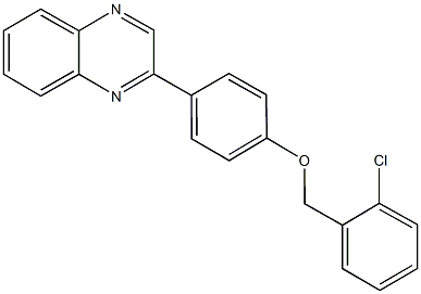 2-chlorobenzyl 4-(2-quinoxalinyl)phenyl ether Struktur