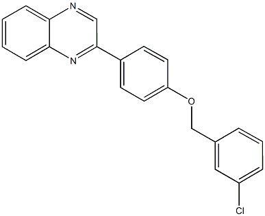 3-chlorobenzyl 4-(2-quinoxalinyl)phenyl ether Struktur