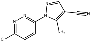 5-amino-1-(6-chloro-3-pyridazinyl)-1H-pyrazole-4-carbonitrile Struktur