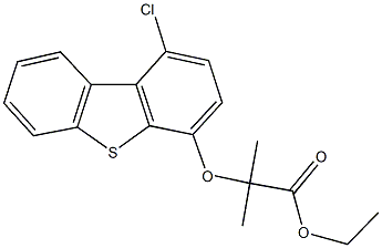 ethyl 2-[(1-chlorodibenzo[b,d]thien-4-yl)oxy]-2-methylpropanoate Struktur