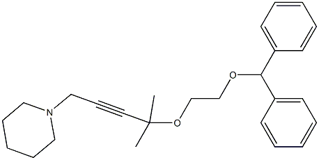 1-{4-[2-(benzhydryloxy)ethoxy]-4-methyl-2-pentynyl}piperidine Struktur