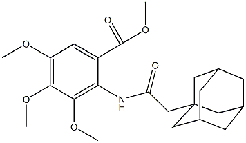 methyl 2-[(1-adamantylacetyl)amino]-3,4,5-trimethoxybenzoate Struktur