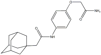 2-(1-adamantyl)-N-[4-(2-amino-2-oxoethoxy)phenyl]acetamide Struktur