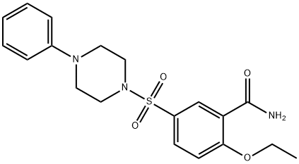 2-ethoxy-5-[(4-phenyl-1-piperazinyl)sulfonyl]benzamide Struktur