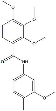 2,3,4-trimethoxy-N-(3-methoxy-4-methylphenyl)benzamide Struktur