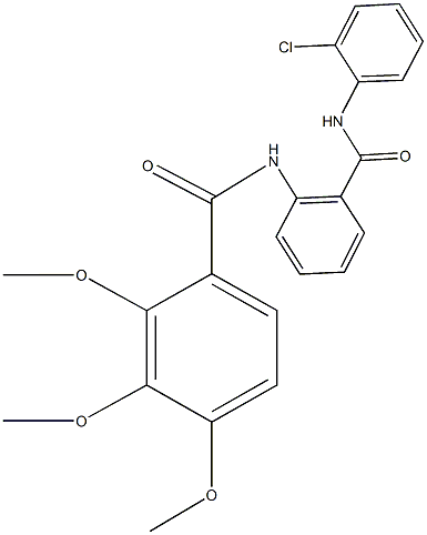 N-{2-[(2-chloroanilino)carbonyl]phenyl}-2,3,4-trimethoxybenzamide Struktur