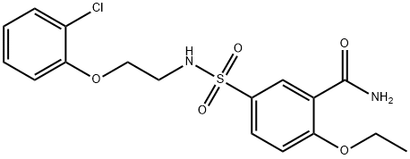 5-({[2-(2-chlorophenoxy)ethyl]amino}sulfonyl)-2-ethoxybenzamide Struktur