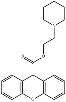 2-(1-piperidinyl)ethyl 9H-xanthene-9-carboxylate Struktur