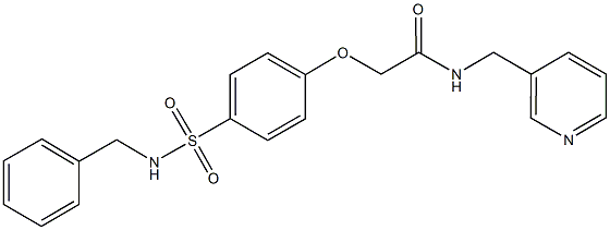 2-{4-[(benzylamino)sulfonyl]phenoxy}-N-(3-pyridinylmethyl)acetamide Struktur