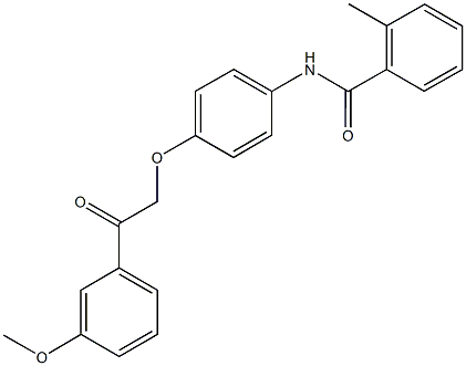 N-{4-[2-(3-methoxyphenyl)-2-oxoethoxy]phenyl}-2-methylbenzamide Struktur