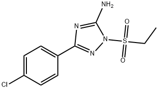 3-(4-chlorophenyl)-1-(ethylsulfonyl)-1H-1,2,4-triazol-5-ylamine Struktur