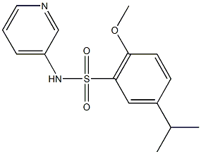 5-isopropyl-2-methoxy-N-(3-pyridinyl)benzenesulfonamide Struktur