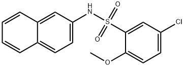 5-chloro-2-methoxy-N-(2-naphthyl)benzenesulfonamide Struktur