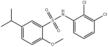 N-(2,3-dichlorophenyl)-5-isopropyl-2-methoxybenzenesulfonamide Struktur