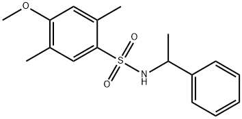 4-methoxy-2,5-dimethyl-N-(1-phenylethyl)benzenesulfonamide Struktur