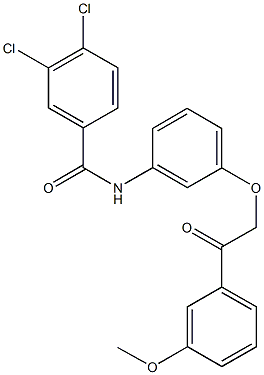 3,4-dichloro-N-{3-[2-(3-methoxyphenyl)-2-oxoethoxy]phenyl}benzamide Struktur