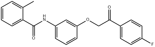 N-{3-[2-(4-fluorophenyl)-2-oxoethoxy]phenyl}-2-methylbenzamide Struktur