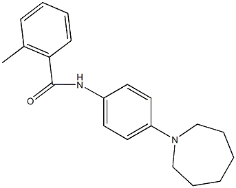 N-[4-(1-azepanyl)phenyl]-2-methylbenzamide Struktur