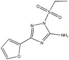 1-(ethylsulfonyl)-3-(2-furyl)-1H-1,2,4-triazol-5-amine Struktur